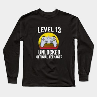 Level 13 Unlocked Official Teenager 13th Birthday Long Sleeve T-Shirt